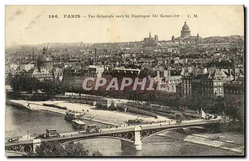 Ansichtskarte AK Paris Vue Generale vers la Montagne Ste Genevieve