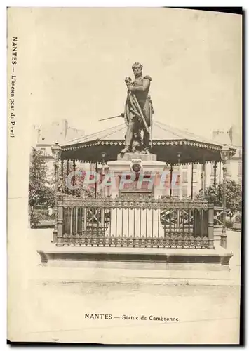 Cartes postales Nantes Statue de Cambronne