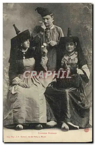 Cartes postales Costumes Bressans Folklore Coiffes