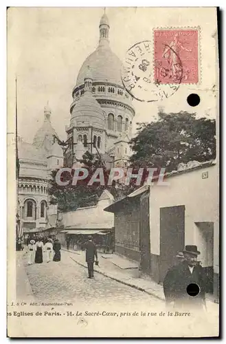 Ansichtskarte AK Eglises de Paris Le Sacre Coeur prise du la rue de la Barre