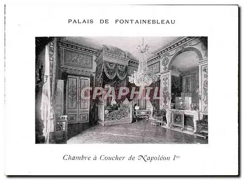 Ansichtskarte AK Palais de Fontainebleau Chambre a Coucher de Napoleon l er