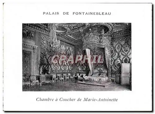 Cartes postales Palais de Fontainebleau Chambre a Coucher de Marie Antoinette