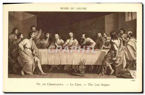 Cartes postales Musee du Louvre Ph de Champaigne La Cene