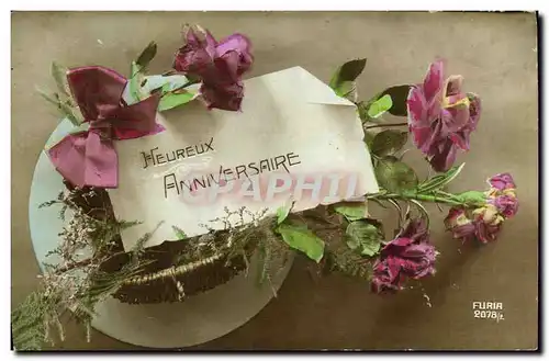 Cartes postales Heureux Anniversaire Fleurs