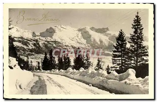 Cartes postales Bonne Annee Alpes en hiver