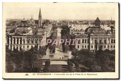 Cartes postales Strasbourg L Universite vue de la Place de la Republique