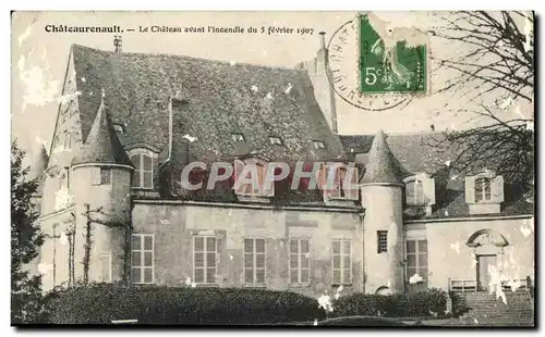 Cartes postales Chateaurenault Le Chateau avant l incendle du 5 fevrier 1907