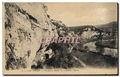 Cartes postales Les Eyzies Laugerie Basse et Laugerie Haute