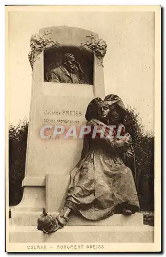 Ansichtskarte AK Colmar Monument Preiss Alsace