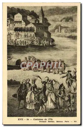 Cartes postales Costumes de 1770 Folklore