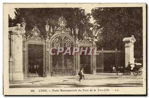 Ansichtskarte AK Lyon Porte Monumentale du Parc de la Tete d Or