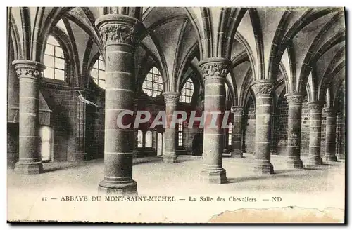 Cartes postales Abbaye du Mont Saint Michel La Salle des Chevaliers