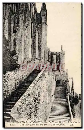 Ansichtskarte AK Le Mont Saint Michel Le Grand Degre et l Escalier de Ronde