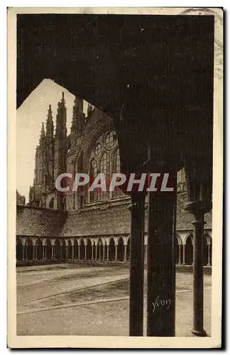 Ansichtskarte AK Mont Saint Michel Abbaye Le Cloitre