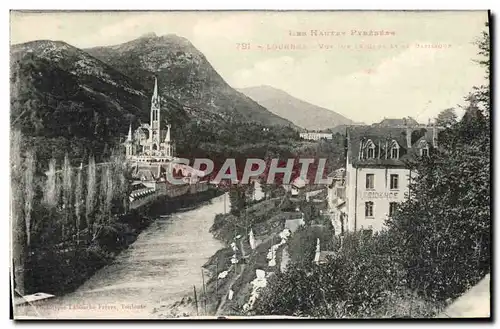 Ansichtskarte AK Lourdes Vue sur le Gave et la basilique