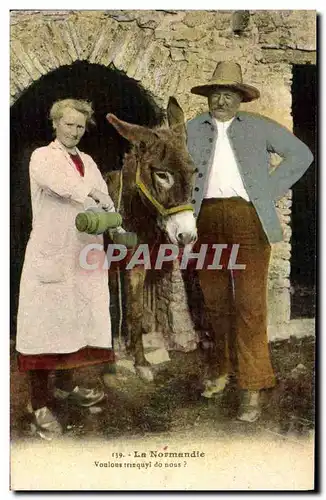 Ansichtskarte AK Notre Normandie Ane Folklore Costume