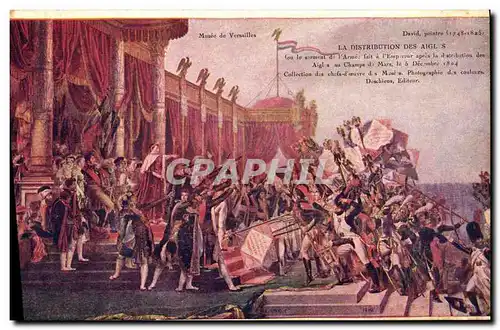 Cartes postales Musee de Versailles La Distribution des Aigles Militaria