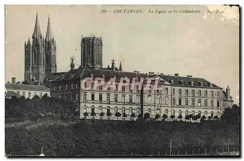 Cartes postales Countances Le Lycee et la Cathedrale