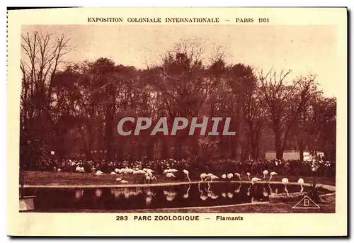 Ansichtskarte AK Exposition Coloniale Internationale Paris Parc Zoologique Flamants