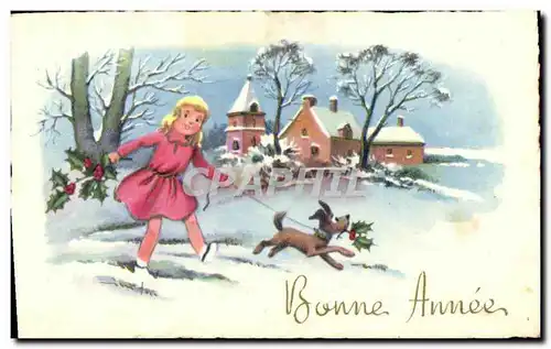 Cartes postales Bonne Annee Chien