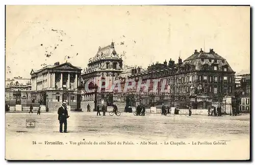 Ansichtskarte AK Versailles Vue generale du cote Nord du Palais Aile Nord la chapelle Le pavillon Gabriel