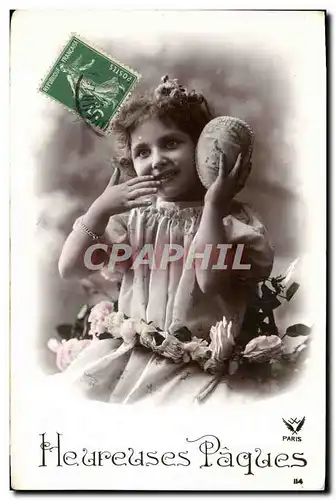 Cartes postales Heureuses Paques Enfant