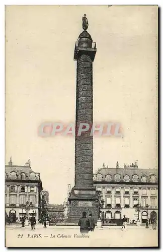 Cartes postales Paris La Colonne Vendome