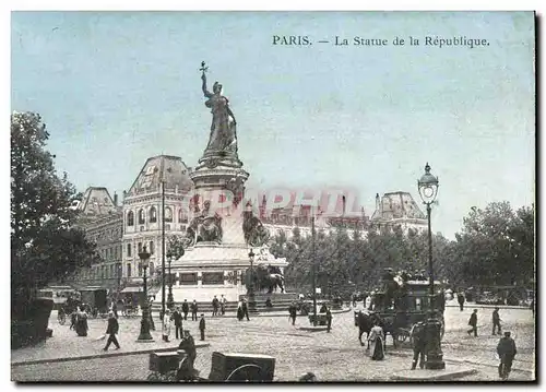 Cartes postales Paris La Statue de la Republique