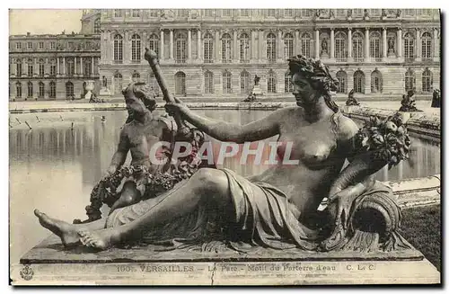 Ansichtskarte AK Versailles Le Parc Motif du parterre d eau