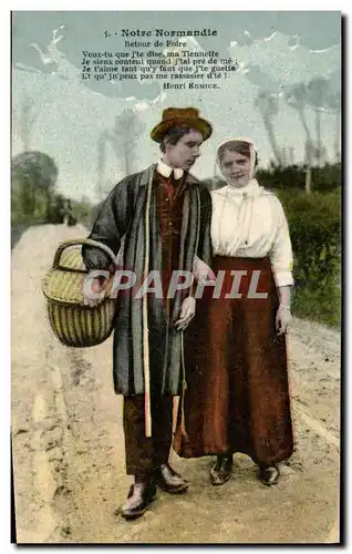 Ansichtskarte AK Notre Normandie Retour de Foire Folklore