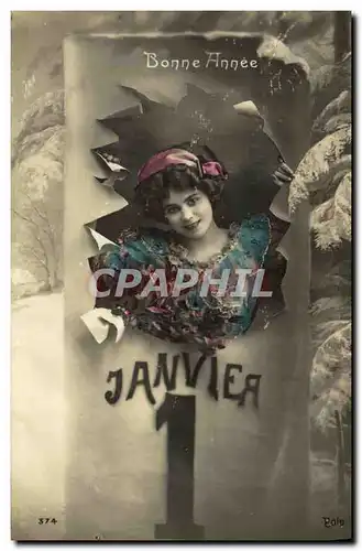 Cartes postales Bonne Annee Enfant 1er janvier