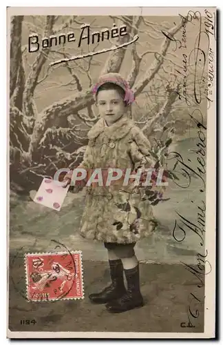 Cartes postales Bonne Annee Enfant Lettre