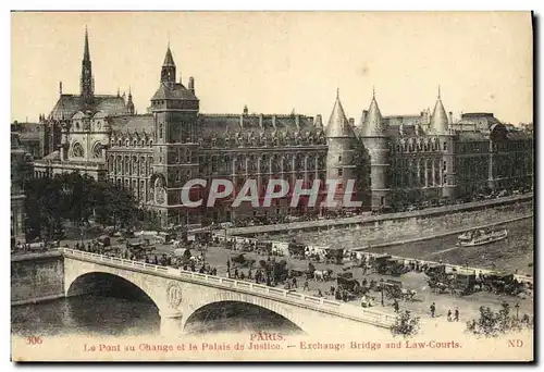 Cartes postales Paris Le Pont au change et le Palais de justice