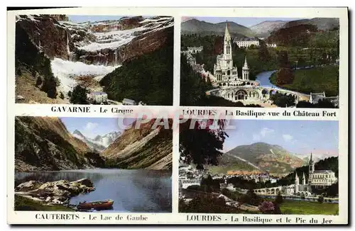 Cartes postales Gavarnie Le Cirque Lourdes Basilique Cauterets Lac de Gaube