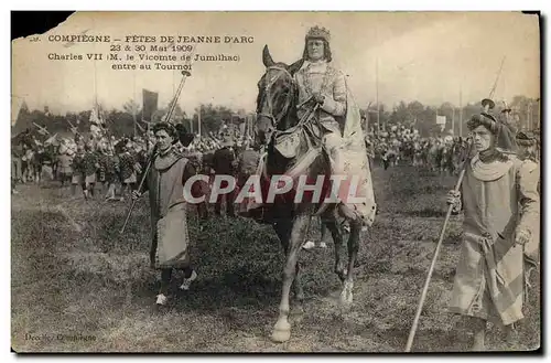 Cartes postales Compiegne Fetes de Jeanne D Arc 1909 Charles VII entre au tournoi