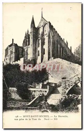 Cartes postales Mont Saint Michel La Merveille vue prise de la Tour du Nord