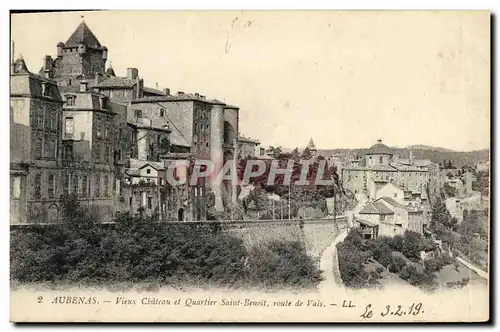 Cartes postales Aubenas Vieux Chateau et Quartier Saint Benoit route de Vals