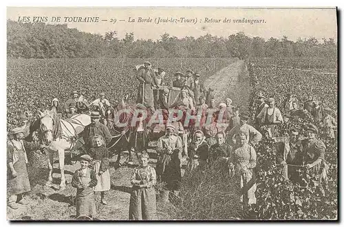 REPRO Les Vins De Touraine La Borde Retour des Vendangeurs