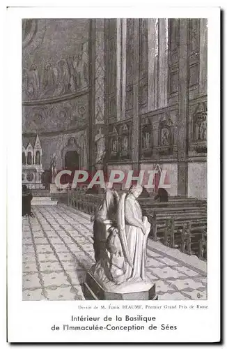 Cartes postales Interieiur de la Basilique de l lmmaculee Conception de Sees