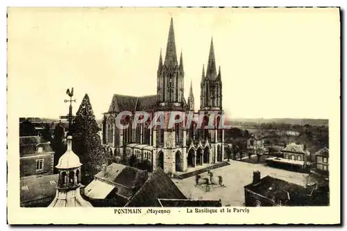 Ansichtskarte AK Pontmain La Basilique et le Parvis