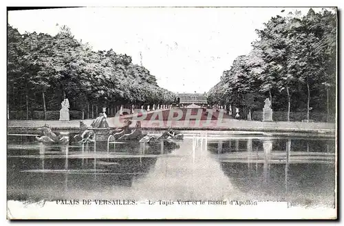 Ansichtskarte AK Palais de Versailles Le Tapis Vert et le Bassin d Apollon