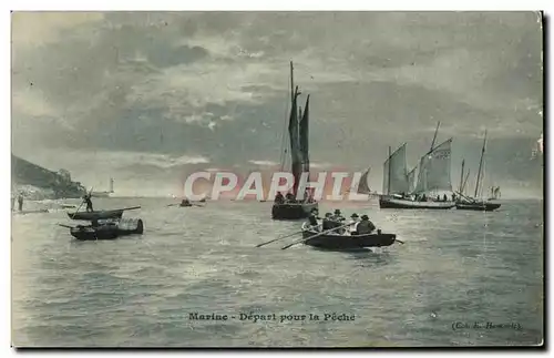 Cartes postales Marine Depart pour la peche Bateaux