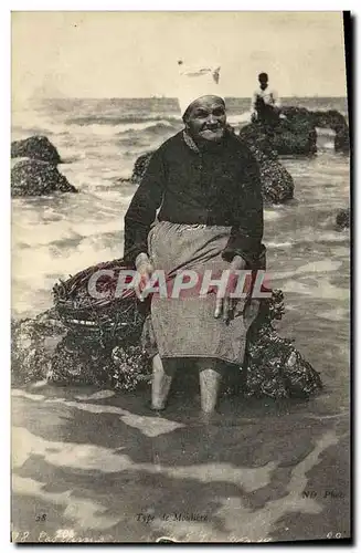 Cartes postales Type de mouliere FEmme Folklore Metier