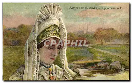 Cartes postales Coiffes Normandes Pays de Caux Folklore