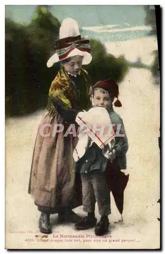 Cartes postales La Normandie Pittoresque Enfants Folklore