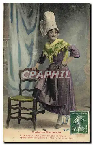 Cartes postales Costumes Normands Femme Folklore