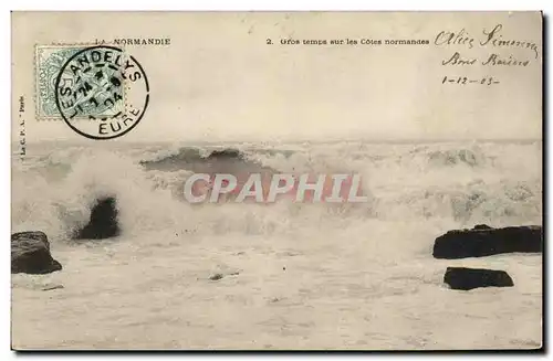 Cartes postales Gros temps sur les Cotes Normandes