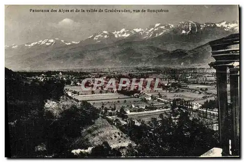 Cartes postales Panorama des Alpes de la Valle de Graisivaudan vus de Bouqueron