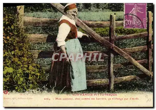 Ansichtskarte AK La Normandie Pittoresque Vieille femme Folklore