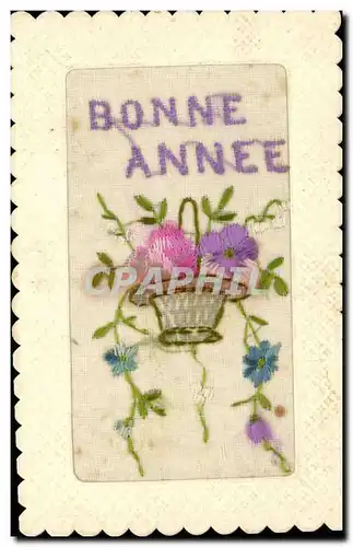 Cartes postales Bonne Annee Brodee